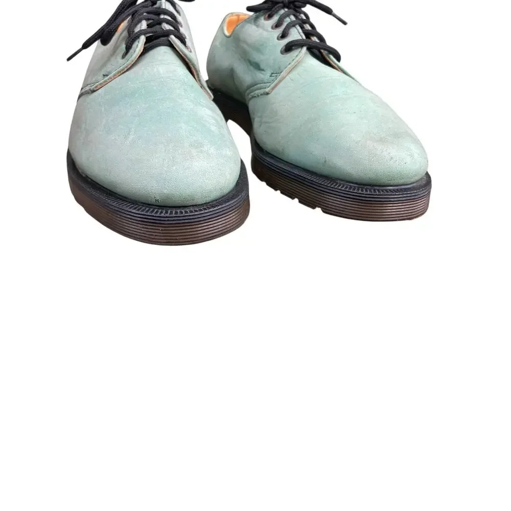 Dr. Martens Made in England Aqua Nubuck 4 Eye Oxfords Deadstock UK 8 US 9